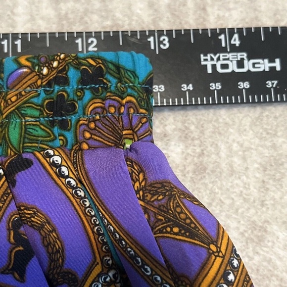 Vintage￼ Pleated Midi A Line Skirt ￼abstract Glam Design Andrea Gayle Size 6 - Picture 7 of 10